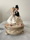 Vintage Josef Originals Bridal March Bride Groom Wedding Music Box Japan Tag Model