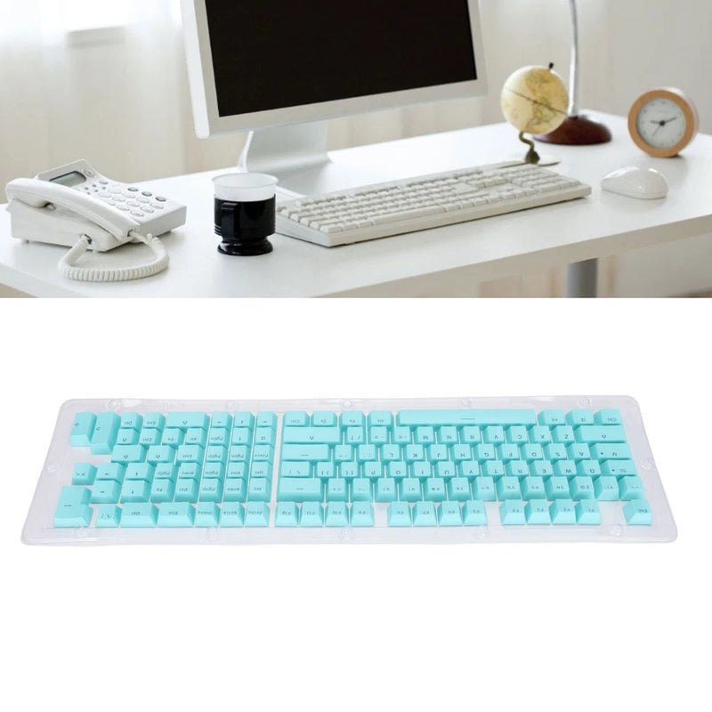 Cyan Keyboard Keycaps 114 Key PBT OEM Height Two Color Injection Light Tra CX4 Model