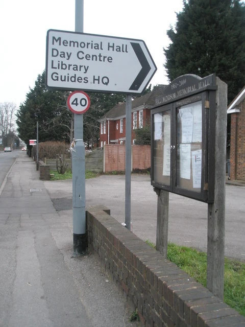 Photo 6x4 Notice board outside Old Windsor community facilities Windsor/ c2009 Model