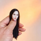 1/6 Scale Long Straight Hair Beauty Head Sculpture Model For 12" Action Figure Model