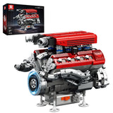 Reobrix V8 Engine Model Kit That Runs 1101 Pcs 8-Cylinder Car Engine Building Model