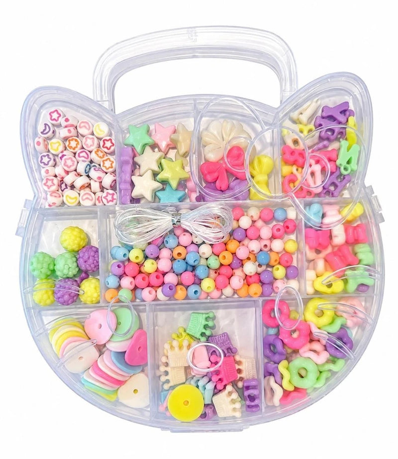 Kids Jewelry Making Kit DIY Beads Bracelet Necklace Charms Craft Set Girls Hobby Model