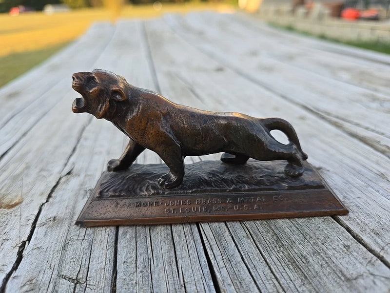 Antique Tiger Bronze For Wearing Parts Advertising Desk Display Mini Sculpture Model