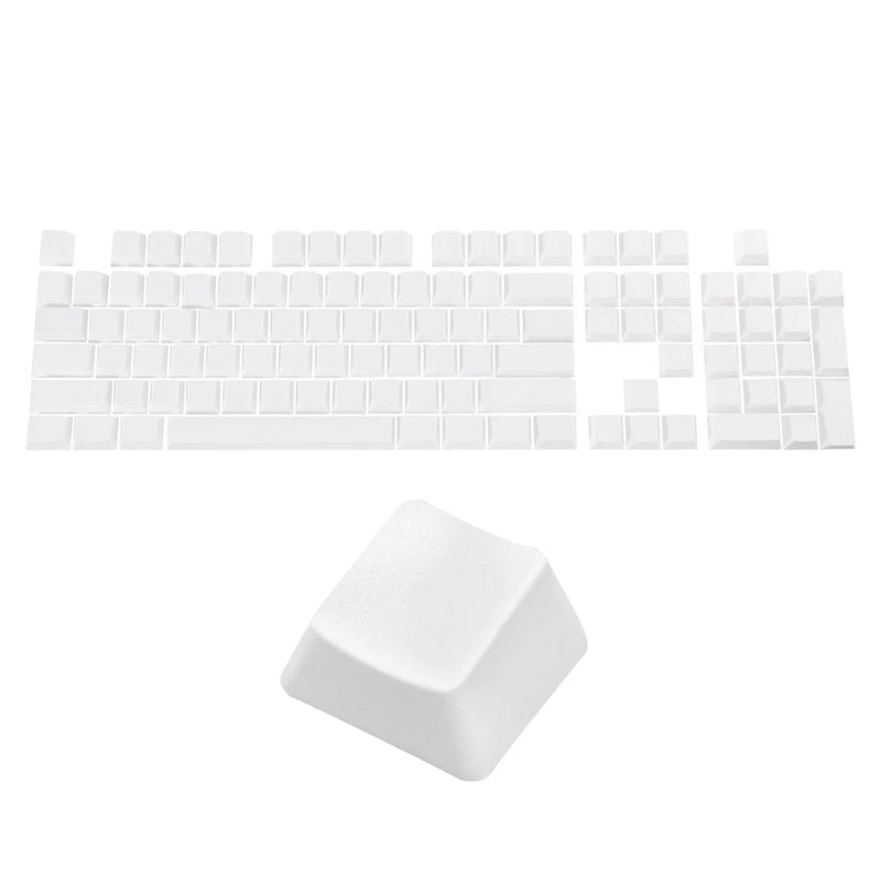 108 Key PBT Keycap Set OEM Profile Backlit for Keys Mechanical Keyboard, White Model