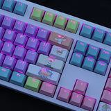 Cute Cinnamoroll baby Theme PBT Translucent Keycaps 108 OEM Height for Mechanica Model