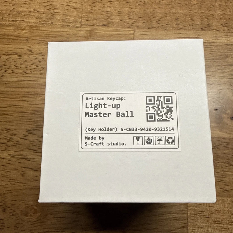 Sealed  S-Craft LIGHT-UP MASTER BALL Artisan Pokemon Keycap Holder Model