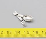 1/6 Metal Fork Spoon Tableware Model For 12 Inch WWII Soldier Figure Accessories Model