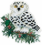 MILL HILL Winter Holiday ORNAMENTS Beaded Cross Stitch Kit  SNOWY OWLET Owl Model
