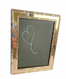Tabletop Picture Frame Chalkboard Pinkish Silvertone 6.5 x 8.5" Upcycled Model