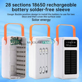 Solar 22.5W Fast Charging Mobile Power Bank DIY Case Kit fit 28x18650 Battery Model
