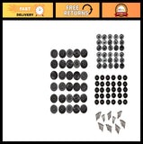 No-Drill Snap Fasteners Kit for Shades, RV Skirting & Boat Tops - 30pc Black Set Model