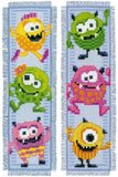 Vervaco Cross Stitch Bookmark Kit Little Monsters (Set of 2) 2.4" x 8" Model