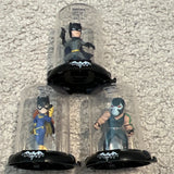 Domez Batman Figurine Lot Batman Batgirl Bane Plastic in Clear Display Capsules Model