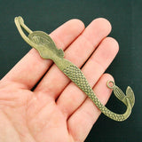 2 Mermaid Bookmark Charms Antique Bronze Tone 2 Sided - BC838 Charms