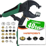 Heavy Duty Snap Fastener Tool Kit With140 Set 4 Color Snaps for Fabric, Boat Cov Model