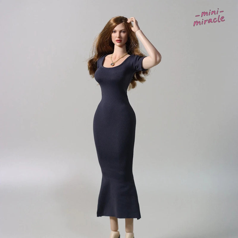 Long Dress Skirt  Female Tight Model Warrior 12" Action Figure 1/6 Sexy Model