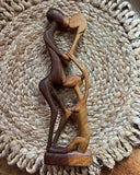Hand Carved Wood Abstract Erotic Lovers Embrace Figurine, Mahogany? Model
