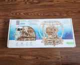 New Ugears Mechanical Aquarium Wooden 3D Model Kit - 325 pieces made in Ukraine Model