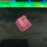 Cute Pink Duo Gummy bears kawaii Artisan keycaps, for OEM switches Model