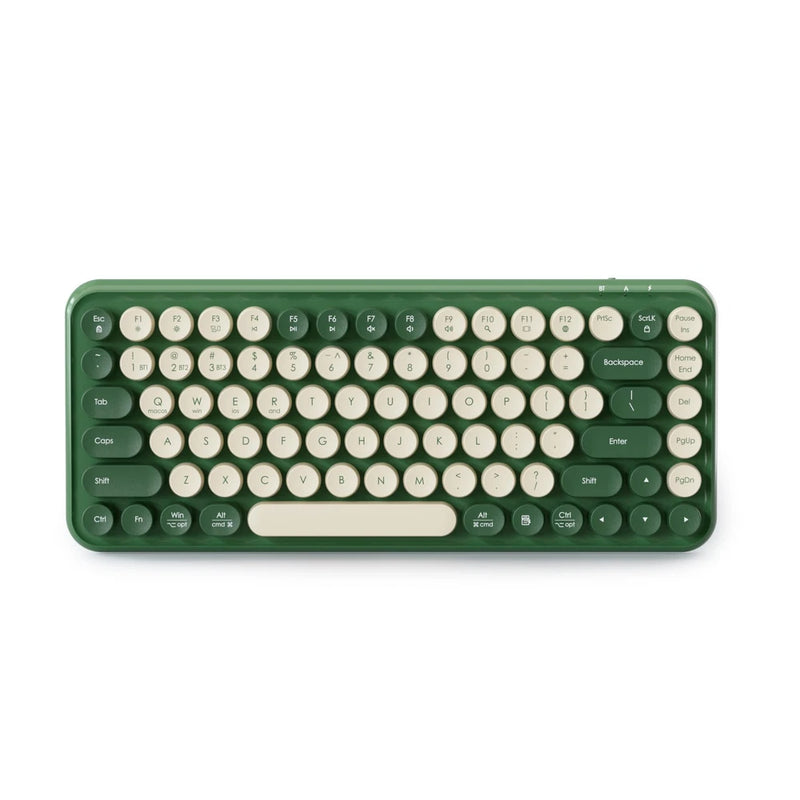 Mini Bluetooth Keyboard 84 Key Retro Typewriter Compact Wireless Green Model