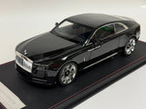 1/18 DF Rolls Royce Spectre  in Black  limited 80 pieces on a black leather base Model