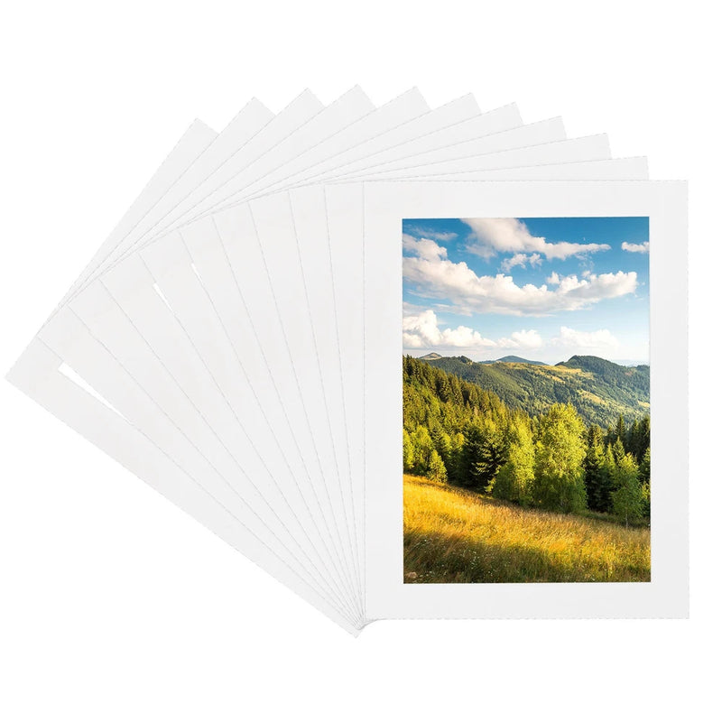8x11 Mat for 8x10 Photo, 11 Pack Precut Picture Frame Mat Board, White Model