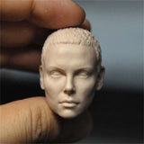 1:6 Unpainted Charlize Theron Actress Head Sculpt Carved Model Toys Model