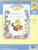 DIY Design Works Star is Born Baby Birth Record Counted Cross Stitch Kit 11x14 Model