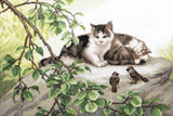 DIY Counted Cross Stitch Kit "Spring ??wakening" 14.8x10.0 in / 37.5x25.5 cm Model