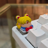 Hand Painted Moon Warrior Artisan Keycap ¨C Anime Inspired Model