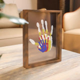 Family Handprint Kit Frame DIY Keepsake Gift Newborn Baby Shower Decor Father's Model