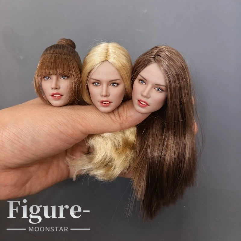 1/6 Female Head Sculpt Hair Transplant Model For 12" TBL PH Suntan Figures Body Model