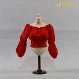 1/6 Scale Female Soldier Bubble Sleeve Top Model For 12'' Action Figure Model