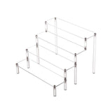 BYCY Acrylic 4Tier Riser Display Shelf for Figurines, Desserts Holder, Collec... Model