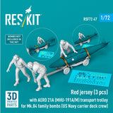 US Navy Red jerseys with AERO 21A MHU-191A/M 1/72 Reskit RSF72-0047 Model