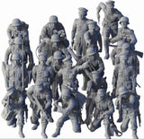Ww2 German Soldiers 21 Figures 1/35 Scale Model Kit Resin Printed Model