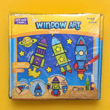 Window Art Kids DIY Space Theme Rocket Suncatcher Kit Arts And Crafts Imagimake Model