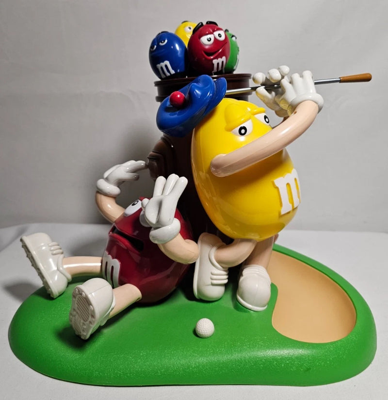 M&M¡¯s Candy Dispenser Golf Theme Figurine Yellow Red Charact Collectible Display Model