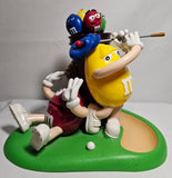 M&M¡¯s Candy Dispenser Golf Theme Figurine Yellow Red Charact Collectible Display Model