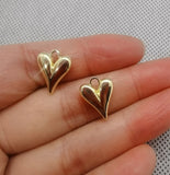 Lot heart-shaped charm Pendant DIY bracelet Necklace earring Jewelry Charms