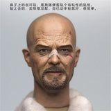 1/6 Wounded Bryan Cranston Head Carving Sculpt Model Fit 12'' Figure Model