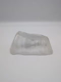 Franklin Mint Frosted Glass Figurine Display Ice Originally For Snow Pup, Heavy Model