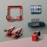 1/64 Diorama Car Garage Props Model Car Workshop Repair Tool Scene Display Modwn Model