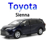 1:18 Scale Toyota Sienna 2022 Blue Diecast Model Car Paudi Collection gift Toy Model