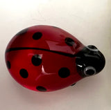 Final Discount, Murano Glass, Handcrafted Unique Lovely Ladybug Figurine, Size 1 Model