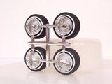 Hoppin Hydros 1/24 1/25 scale MCs CHROME Rims Wheels Tire Model Car LOWRIDER Model