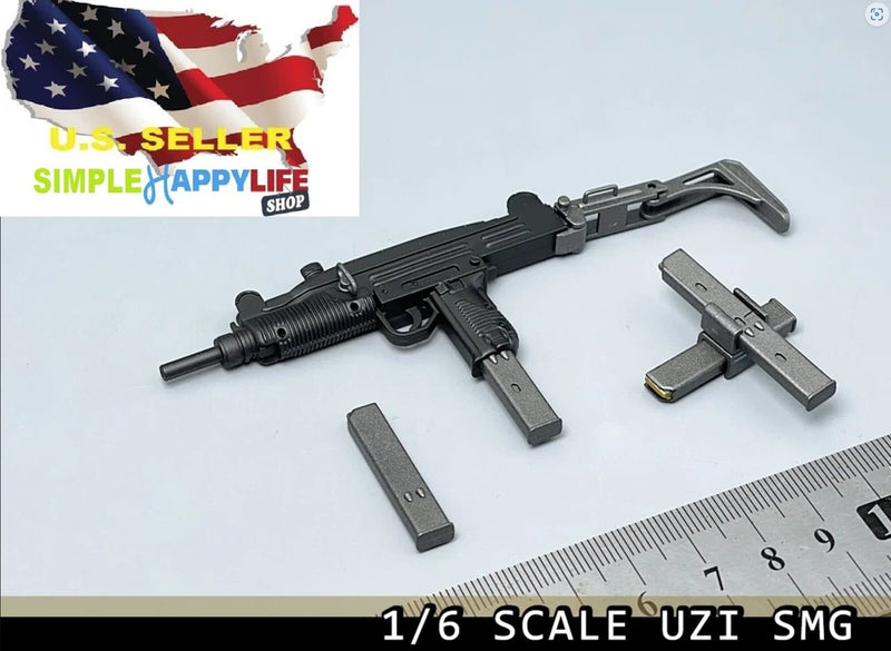 1/6 WWII UZI Gun Rifle Weapon Model For 12" Action Figure Soldier Phicen  ?USA? Model