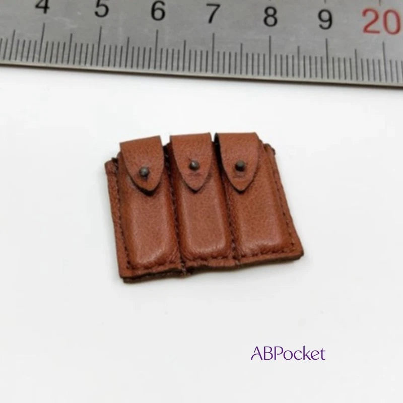 Leather Triple Clip Bag Model Set CHN-020 1/6 For 12" Action Figure Gift Model
