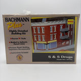 Bachmann Plus 35154 S & S Drugs N Scale Building Kit Sealed Vintage Denmark Model