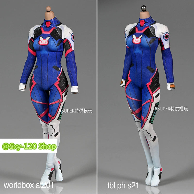 1/6 Elastic Tight Female Bodysuit Clothes For 12" PH tbleague Action Figure Toy Model